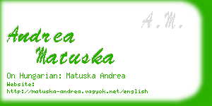 andrea matuska business card